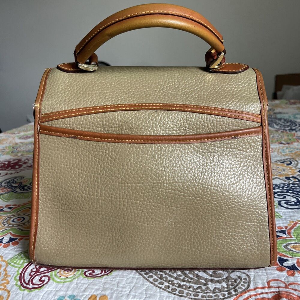 Dooney & Bourke Vintage Small AWL Satchel Taupe Brown - Picture 5 of 16